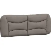 vidaXL Coussin de tête de lit "Hvar" Taupe 140 cm Tissu