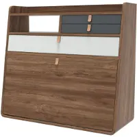 Harto Gaston Secrétaire Stained Oak | Light Grey | Slate Grey | 80 cm