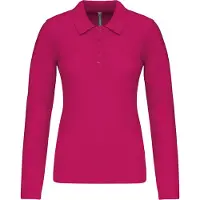 Kariban Polo piqu? manches longues femme Fuchsia - Kariban K257 - Taille S