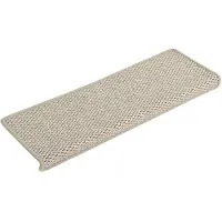vidaXL Tapis d'escalier autocollants 15 pcs 65x21x4 cm Argenté