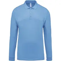 Kariban Pack 5 Polo piqu? manches longues homme Sky Blue - Kariban K256 - Taille S