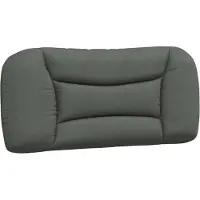 vidaXL Coussin de tête de lit "Hvar" gris foncé 80 cm Tissu