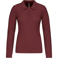 Kariban Polo piqu? manches longues femme Wine - Kariban K257 - Taille 3XL