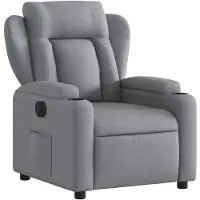 vidaXL Fauteuil relax électrique gris clair Tissu