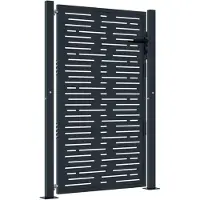 vidaXL Portail de jardin anthracite 105x130 cm conception de carré
