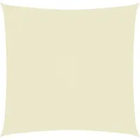 vidaXL Voile d'ombrage Oxford Tissu Carré 6x6 m Crème