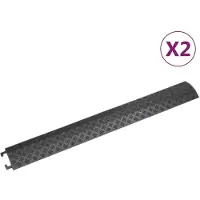 vidaXL Rampes de protection de câble 2 pcs 98,5 cm Noir