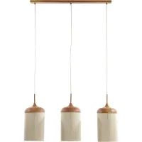 Light & Living Suspension - beige naturel - Dania - coton métal - grande lampe de table à manger - E27 - 2980443 -