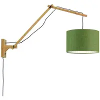 Good&Mojo Lampe murale Andes Naturel, vert, L 32 x 20 cm