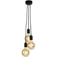 Its - Lampe à suspendre Oslo - Noir - 20x20x150cm - 3L Lampe à suspendre - Lampe de table à manger - Lampe de salon - Lampe de chambre à coucher - Salon