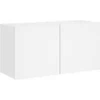 vidaXL Armoire TV murale blanc 80x30x41 cm