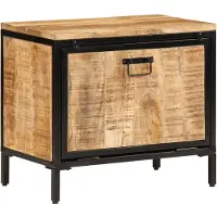 vidaXL Armoire à chaussures 60x35x53 cm Bois massif rugueux Mango