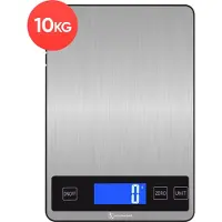 Kitchenwell Balance de cuisine numérique de précision - Balance de cuisine - 1gr - 10kg - Fonction tare - Gris