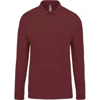 Kariban Pack 5 Polo piqu? manches longues homme Wine - Kariban K256 - Taille 4XL