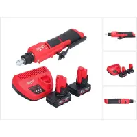 Milwaukee M12 FTB-602 Ponceuse de pneus sans fil 12 V 7/16" Hex Brushless + 2x batterie + chargeur