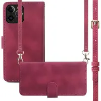 IMoshion Etui de télephone portefeuille avec cordon pour Apple iPhone 12 (Pro) - Rouge