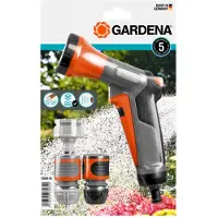 Gardena Action de douche d'arrosage - Raccord pistolet/arrosoir - Noir - Gris - Orange (18299-32)