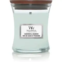 Woodwick Sagewood & Seagrass bougie parfumée avec mèche en bois 85 g