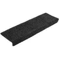 vidaXL Tapis d'escalier autocollants, 5 pièces, 65 x 21 x 4 cm, gris, bord rectangulaire
