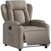 vidaXL Fauteuil relax électrique Tissu Taupe