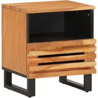 vidaXL Table de chevet 40x34x46 cm bois d'acacia massif