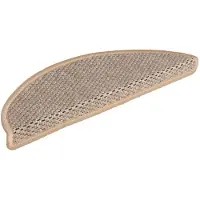 vidaXL Tapis d'escalier autocollants 15 pcs 56x17x3 cm Beige clair