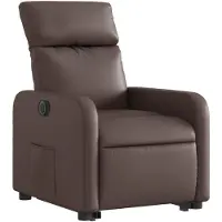 vidaXL Fauteuil relax releveur électrique marron similicuir