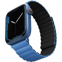Uniq Bracelet Apple Watch 42/44/45/49 Mm Revix Magnetique Bleu (-45mm-revblublk)