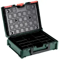 Metabo metaBOX 118 Organizer mit 12 Sortimo Einsatzboxen für Kleinteile, Zubehör