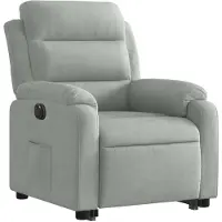 vidaXL Fauteuil relax releveur électrique gris clair velours