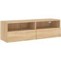 vidaXL Armoire TV murale chêne Sonoma 100x30x30 cm Matériau dérivé du bois