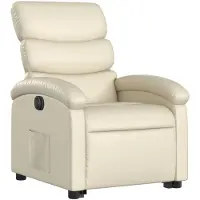 vidaXL Fauteuil relax avec releveur électrique Crème similicuir