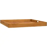 vidaXL Plateau de service 70x70 cm Bois de teck massif