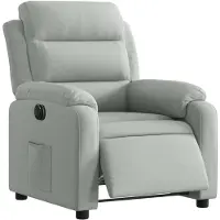 vidaXL Fauteuil relax électrique gris clair velours