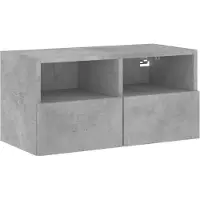 vidaXL Armoire TV murale gris béton 60x30x30 cm Bois composite