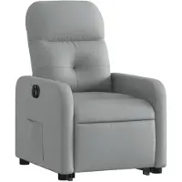 vidaXL Fauteuil relax releveur électrique Gris clair Tissu
