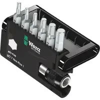 Wera Coffret d'embouts hexagonaux - - Hex-Plus 8040-6 - Coffret 6 pièces - Embouts 6 pans - Longueur 25 mm