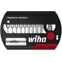 Wiha 39039 Coffret d'embouts FlipSelector Standard 25 mm - Six pans, 11 pcs 1/4"