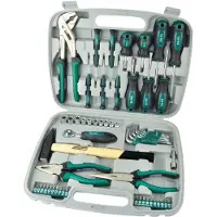 BRÜDER MANNESMANN GREEN LINE M29057 Jeu d'outils, 57 pièces, dans un coffret