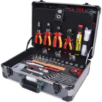 Ks Tools Coffret d'outils d'électricien 1/4 + 1/2, 128 pièces