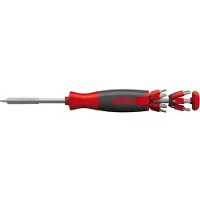 Wiha Tournevis - Wiha - avec 13 embouts doubles 1/4" - Réf. 43895 - SoftFinish