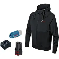 Bosch Hoodie chauffant GHH 12+18V XA 3XL, 1 x batterie GBA 12V 2.0Ah, chargeur