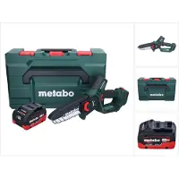 Metabo MS 18 LTX 15 Trononneuse sans fil 18 V 15 cm 5 m/s + 1x accu 5,5 Ah + metaBOX - sans kit de chargement
