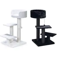 Beeztees Mobilier à Gratter Serpa Figo - Blanc - 50 x 50 x 92 cm