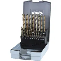 RUKO Din 338 Type Va Hsse-co5 Drill Bits Set 19 Units Doré