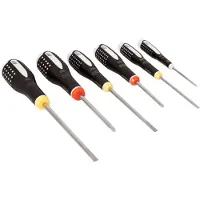Bahco Stainless Steel Screwdriver Set For Slotted And Phillips Ergo 6 Units Argenté