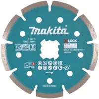 Makita X-lock 125mm Diamond Cutting Disc Clair