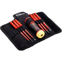 Bahco Tournevis à Cliquet Ensemble De Tournevis Insulated With Interchangeable Slotted And Phillips Blade Set 6 Unités