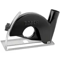 Bosch Glissière de guidage avec raccord d'aspiration pour tronçonnage, sans outil, 115 / 125 mm, PWS