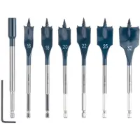 Bosch 2608587009 - Set 7 pièces mèche plates Self Cut Speed, 16; 18; 20; 22; 25; 32 mm